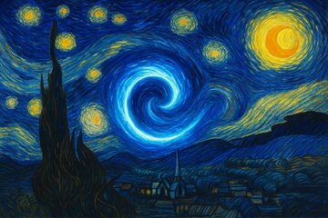 کشفی حیرت‌انگیز در فیزیک با الهام از نقاشی مشهور ون‌گوگ؛ ماه فانتزی «شب پرستاره» واقعی است؟
