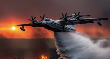 ۲۰ ثانیه تا نجات؛ با غول‌پیکرترین آتش‌نشان پرنده جهان آشنا شوید