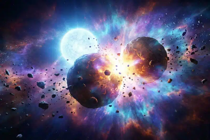 اخترشناسان اولین تصاویر مستقیم شگفتانگیز از برخورد اجرام در منظومهای دیگر را ثبت کردند