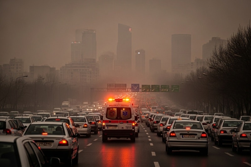 اوج‌گیری آلودگی هوا؛ ثبت ۳۵۷ فوت در ۸ روز و کمبود ۵۰۰ آمبولانس در تهران