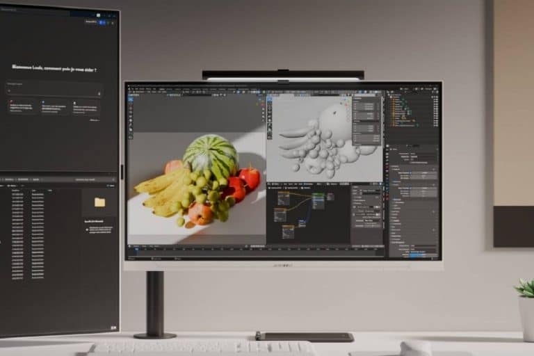 این مانیتور ژاپنی، پنل باکیفیت و طراحی بسیار جذابی دارد