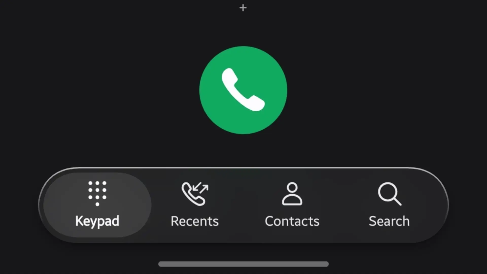 منوی تماس در رابط کاربری One UI 9.5 با طراحی شیشهای