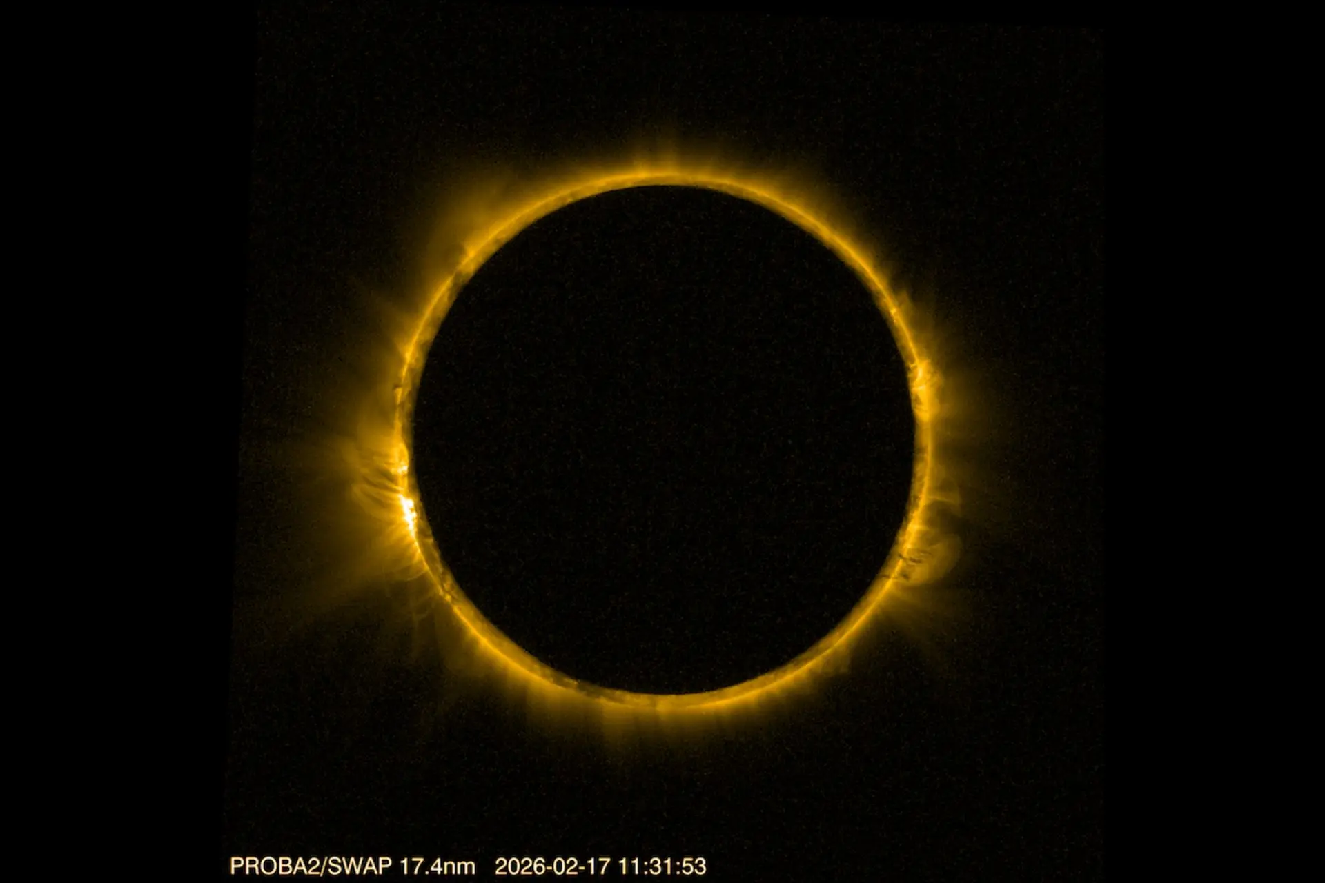 شکار حلقه آتش از فضا؛ نخستین خورشیدگرفتگی ۲۰۲۶ از نگاه فضاپیمای اروپا