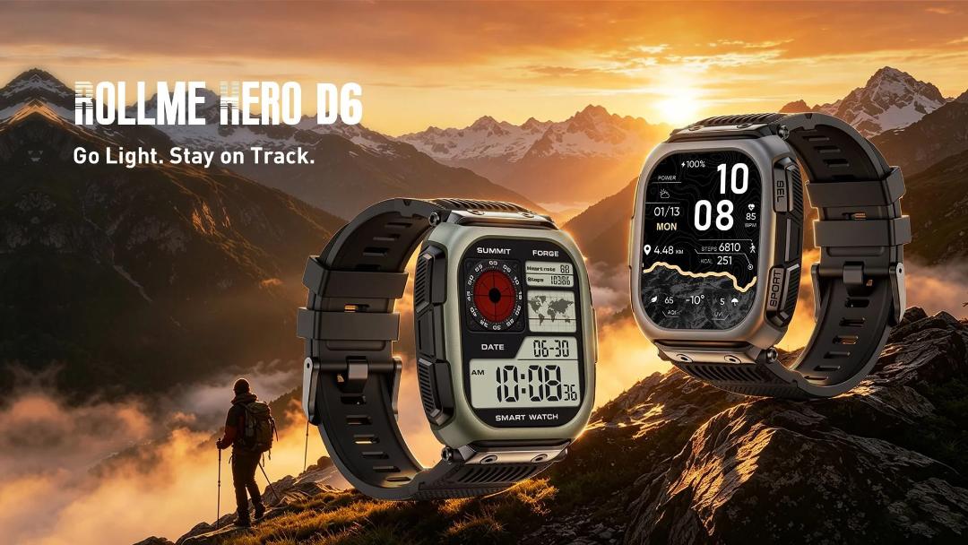 ساعت هوشمند Rollme Hero D6 با صفحه نمایش دیجیتال و استایل ورزشی