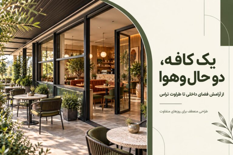 کافه با فضای باز یا بسته؟ ایده‌هایی برای داشتن هر دو در یک
فضا