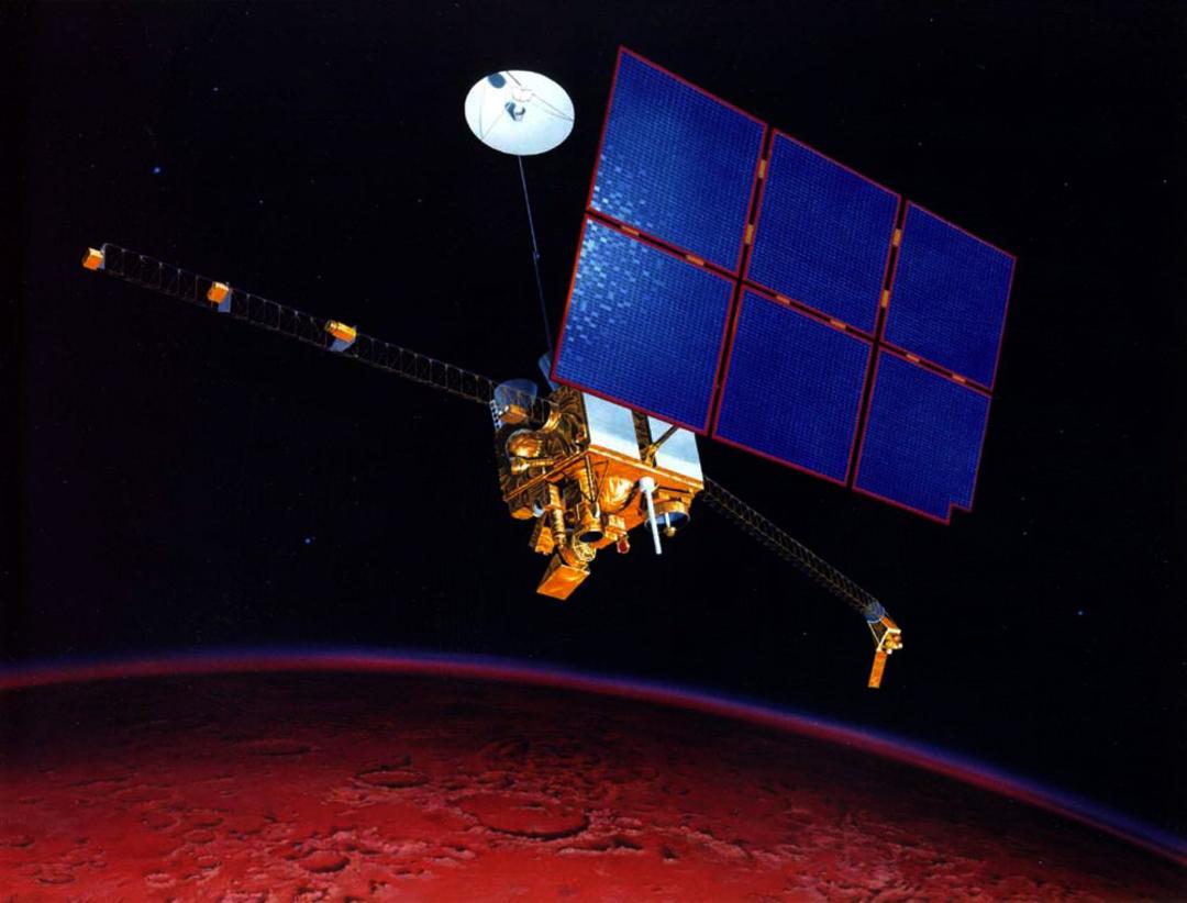 کاوشگر Mars Observer در فضا