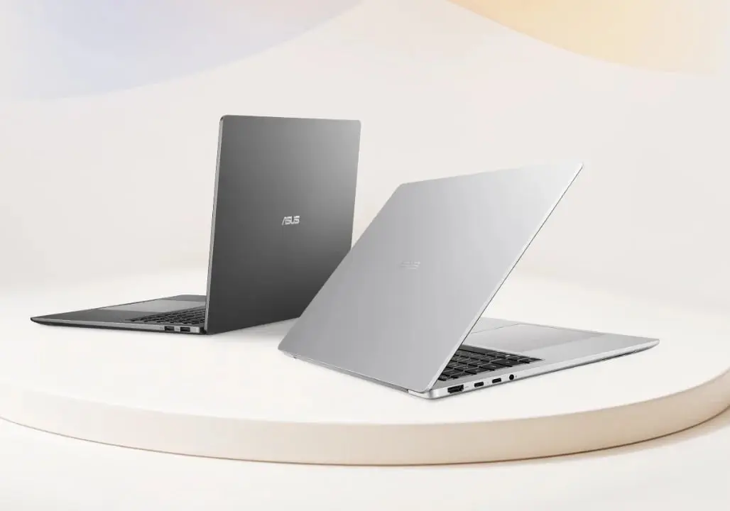 لپ‌تاپ ایسوس ویوو بوک ۱۶ (Asus Vivobook 16) با دو رنگ خاکستری و نقره‌ای