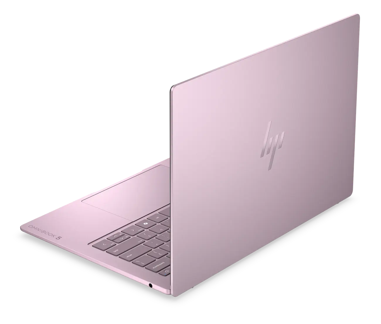 لپ‌تاپ باریک و سبک اچ‌پی (HP) اومنی‌بوک ۵ با بدنه صورتی