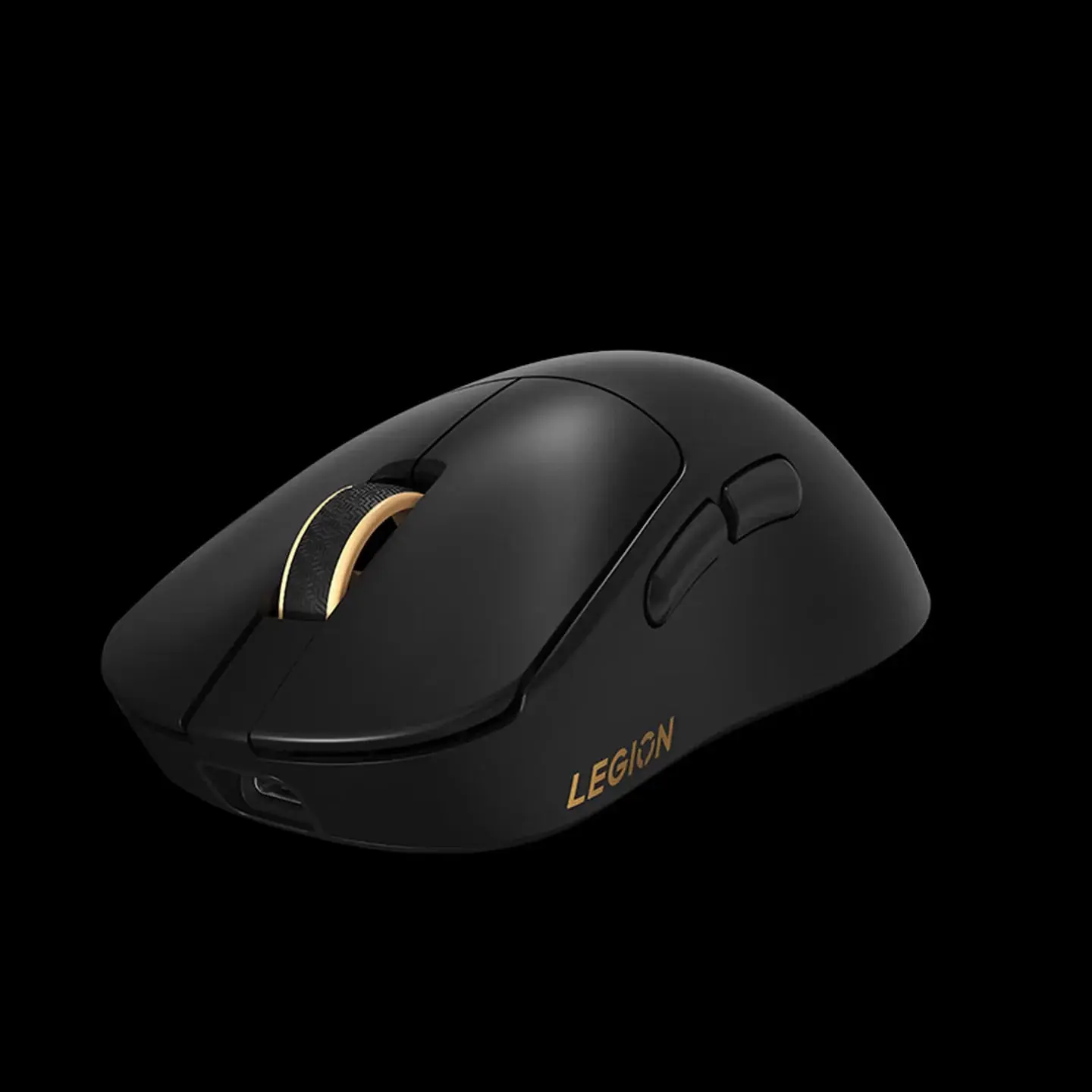 ماوس گیمینگ لنوو (Lenovo Legion R7 Pro) با بدنه مشکی و اسکرول طلایی