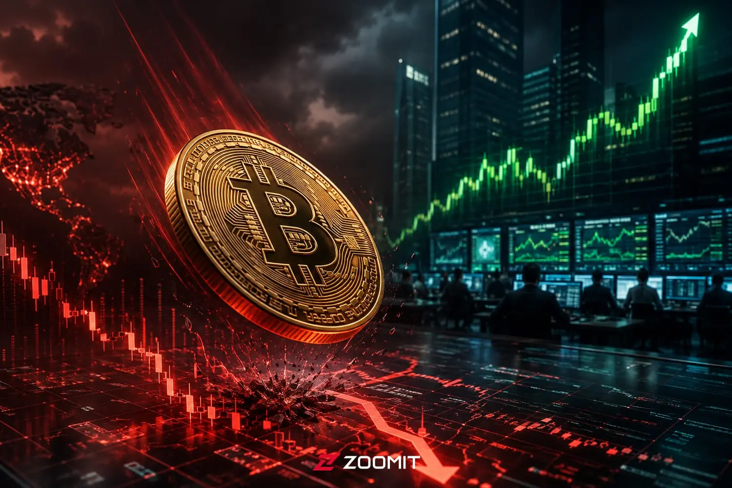 همزمان‌با جهش قیمت نفت، بیت‌کوین به زیر ۸۱ هزار دلار سقوط
کرد